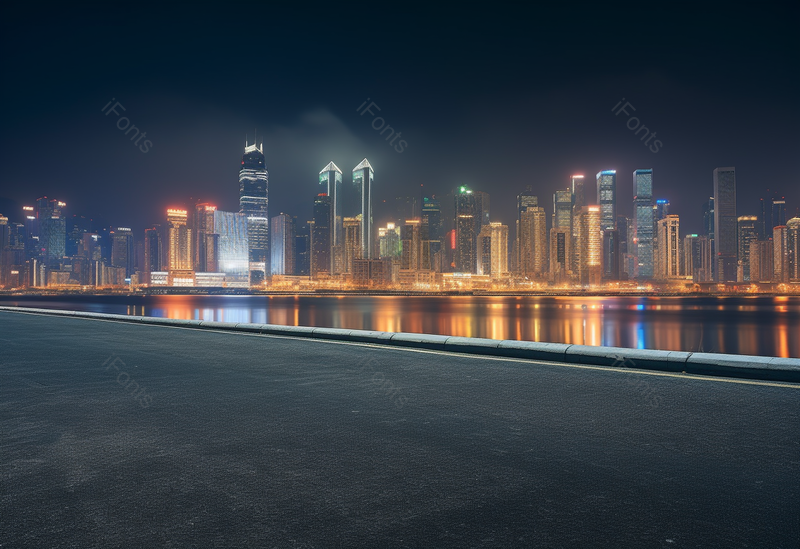 夜晚天空道河流建筑夜景城市道路素材,高清,摄影图,摄影图片,图片大全,摄影图免费下载